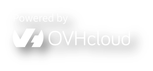 Logo OVHcloud, partenaire technique de Rul1Op et Team Viniwaz