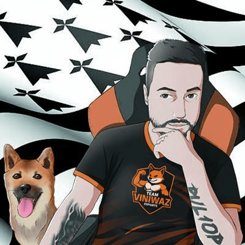 Julien Rul1Op Serrand avec son Shiba Inu Naya